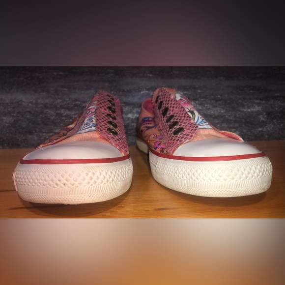 Don Ed Hardy Pink Slip On Laceless Sneaker Size 8 Women’s - Picture 3 of 13